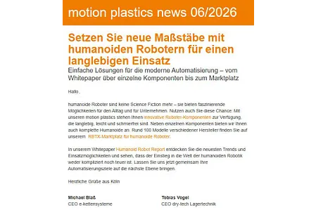 Editorial der motion plastics news 6/2026