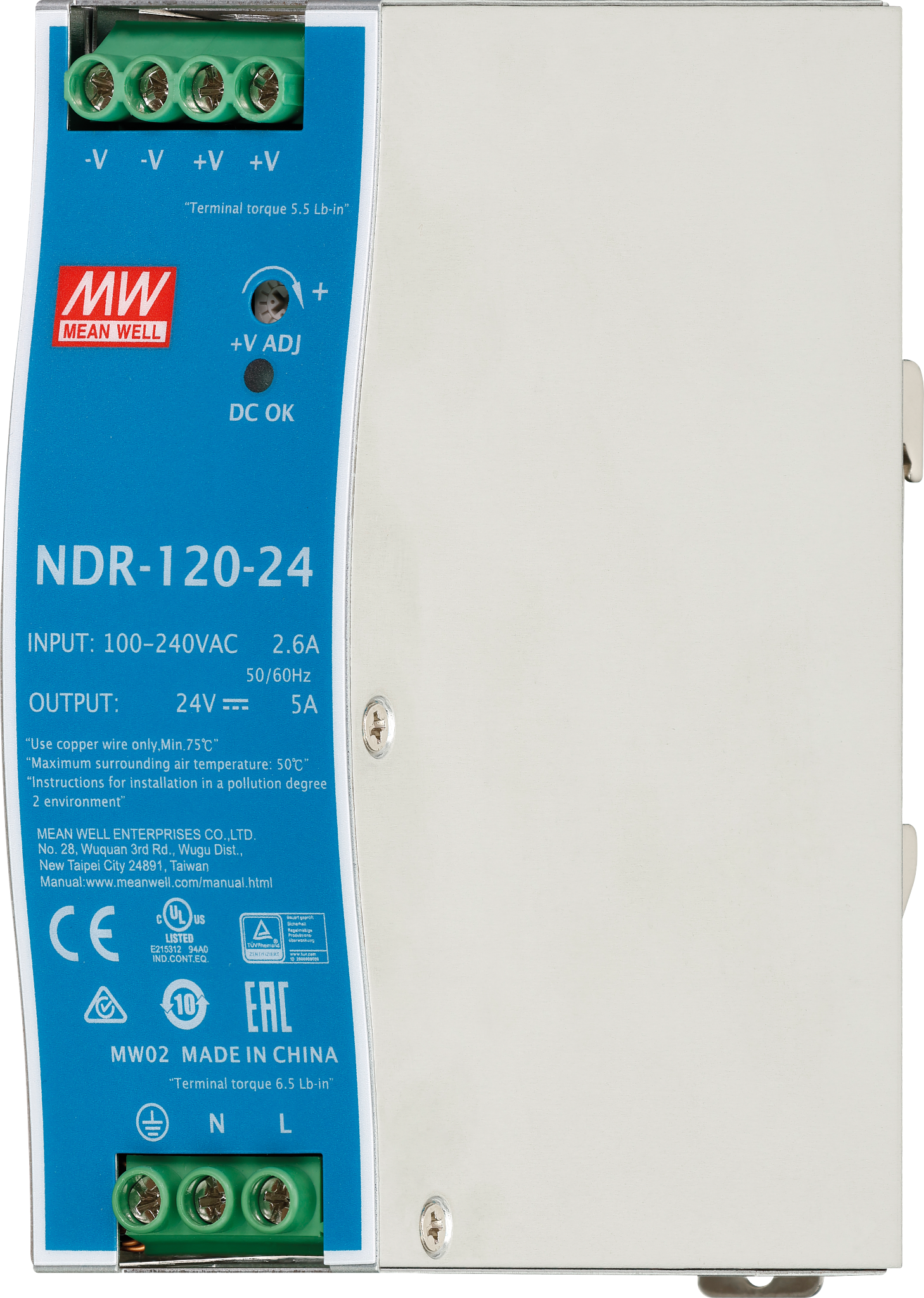 drylin® E geschakelde voeding 120W/24V/5.0A
