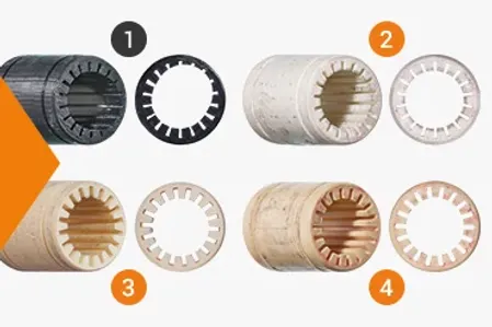 Abrasive wear of linear sliding bushes after test
