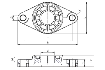 FL208-KS-J3EM-40-21-SP-TP technical drawing