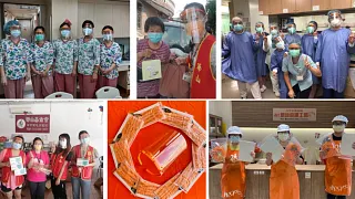 Face-Shield-Spende an Einrichtungen in Taiwan