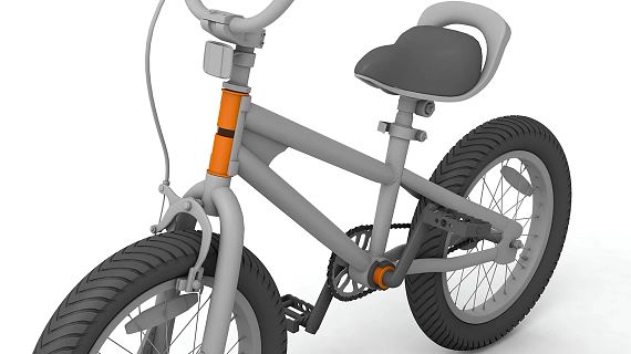 Bicicleta para criança com casquilhos deslizantes iglidur
