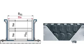 Démonstration : Auges de guidage sans barres de glissement - la partie supérieure glisse sur la partie inférieure.