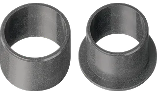 left: bushing with lubricant, right: igus® bushing made of plastic