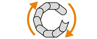 Pivoting mounting brackets for rotary movements