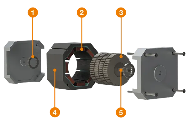 Motore Passo-passo Ibrido Rotondo Da 0,9 Gradi 36 Mm Con Encoder - Foto 2