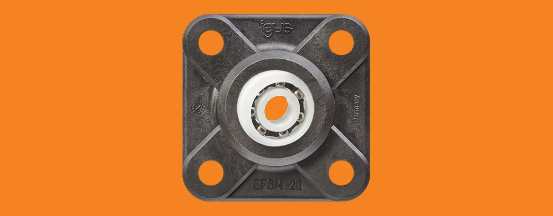 Rodamiento de bolas con brida de cuatro pernos