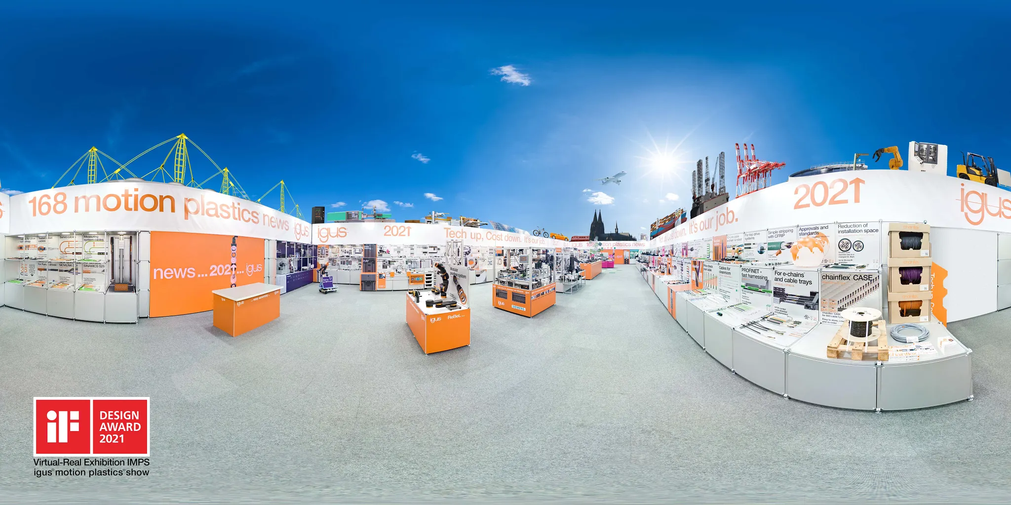 Stand da feira virtual da igus 2022