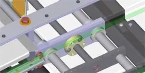 diagramme de l'écrou anti-recul dans l'actionneur linéaire