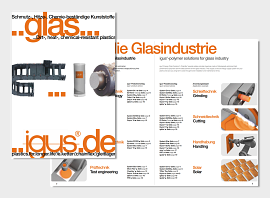Brochura para a indústria do vidro