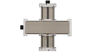 XY tables with lead screw drive for manual adjustment