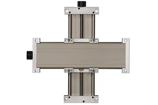 XY tables with lead screw drive for manual adjustment