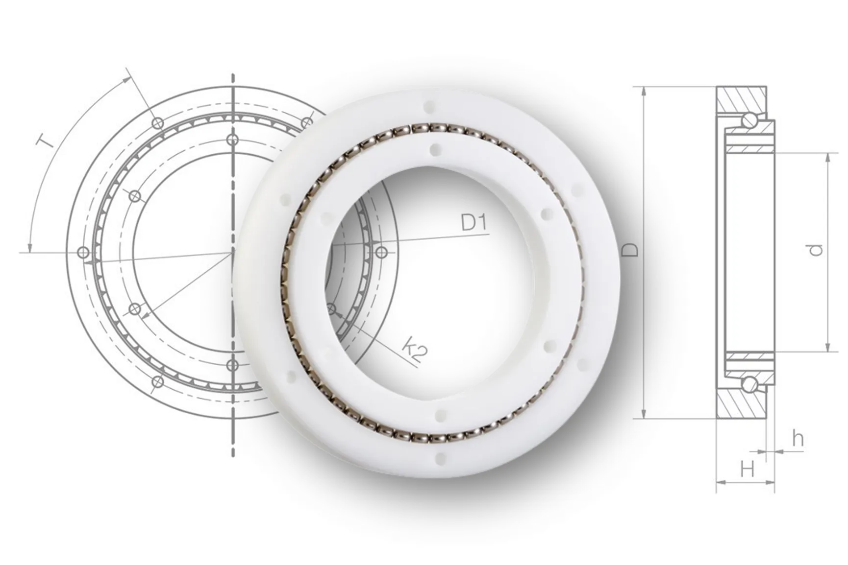 Slewing ring ball bearings