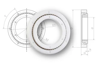 Slewing ring ball bearings