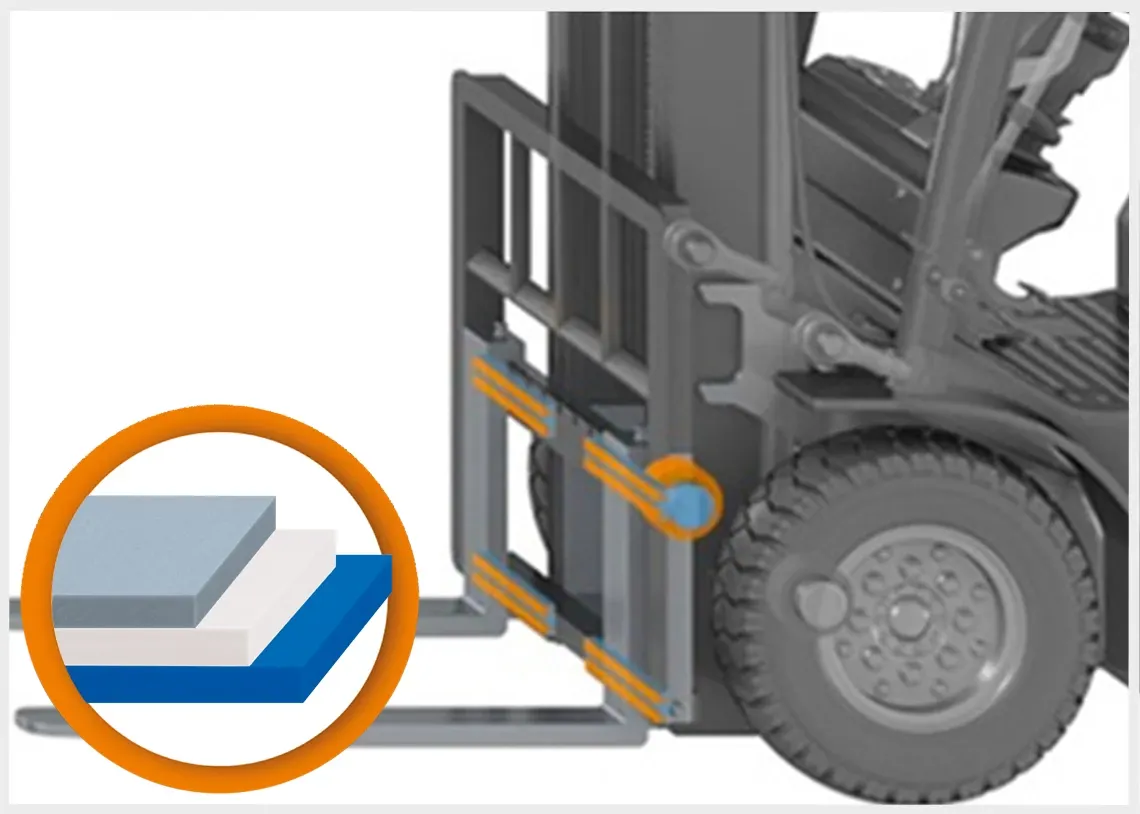 Forklift lifting device