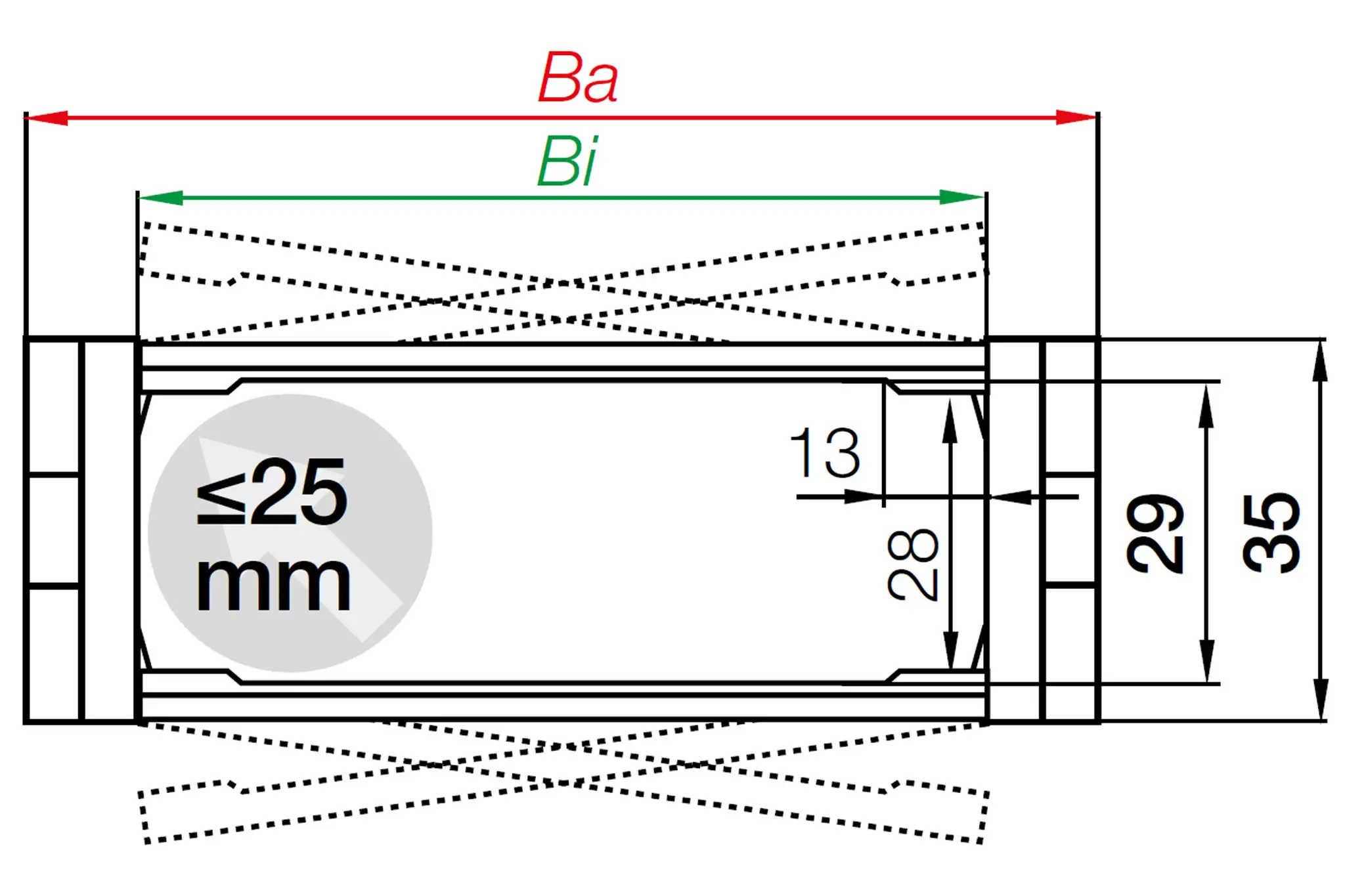 EF61.29.030.055.0 technical drawing