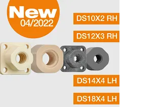 Enjeksiyon kalıplı vidalı mil somunları