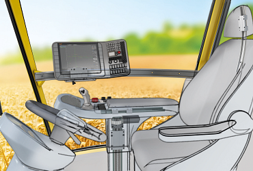 Driver's cabs in agricultural machinery