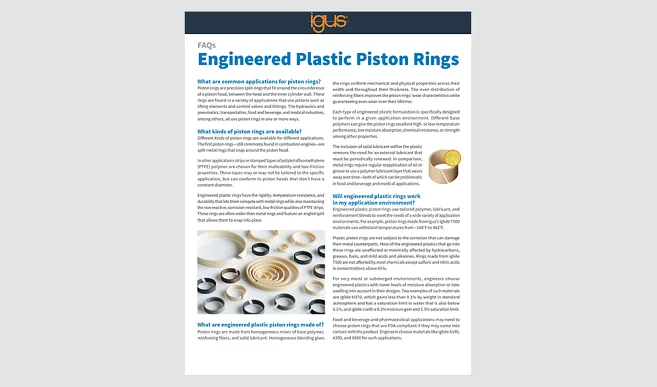Polyamide Wear Rings Wear Rings Made of Polymers | igus®