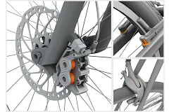 Plain bearing in bicycle brakes