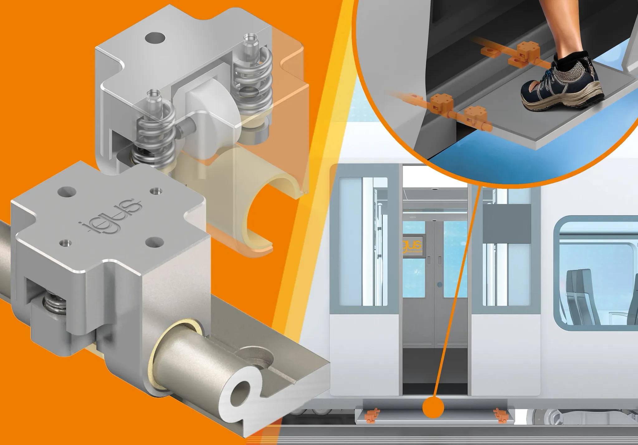 igus entwickelt schmierfreies Hybrid-Rollenlager mit Rückzugssystem für präzise Verstellaufgaben