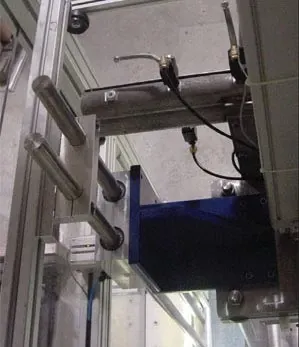 close-up of bearing shaft-end supports