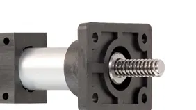 Single-tube linear unit with double flange