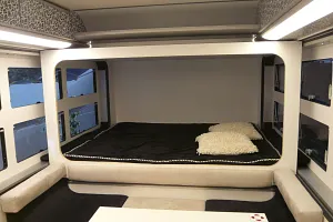 Alcove in the caravan from Ross Design