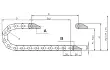 easy chain® Series E08, energy chain, to be filled at the outer radius