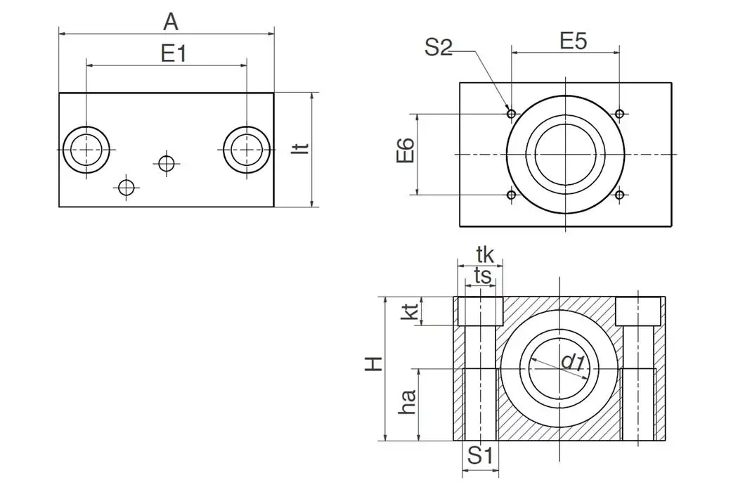 SLS-10X3-BB technical drawing