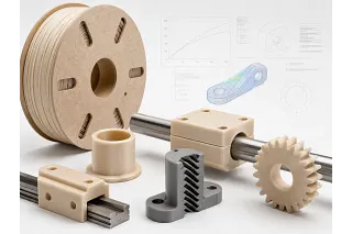 3d printer filament used to create gears and bearings