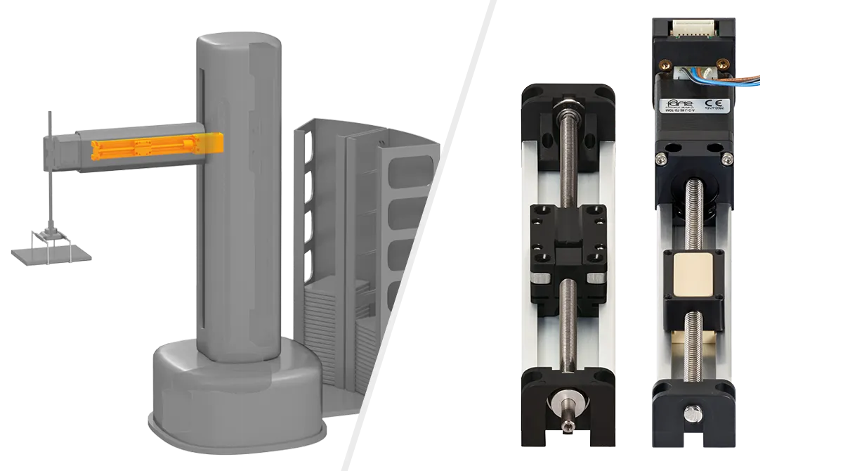 Laboratorní roboty s miniaturními osami
