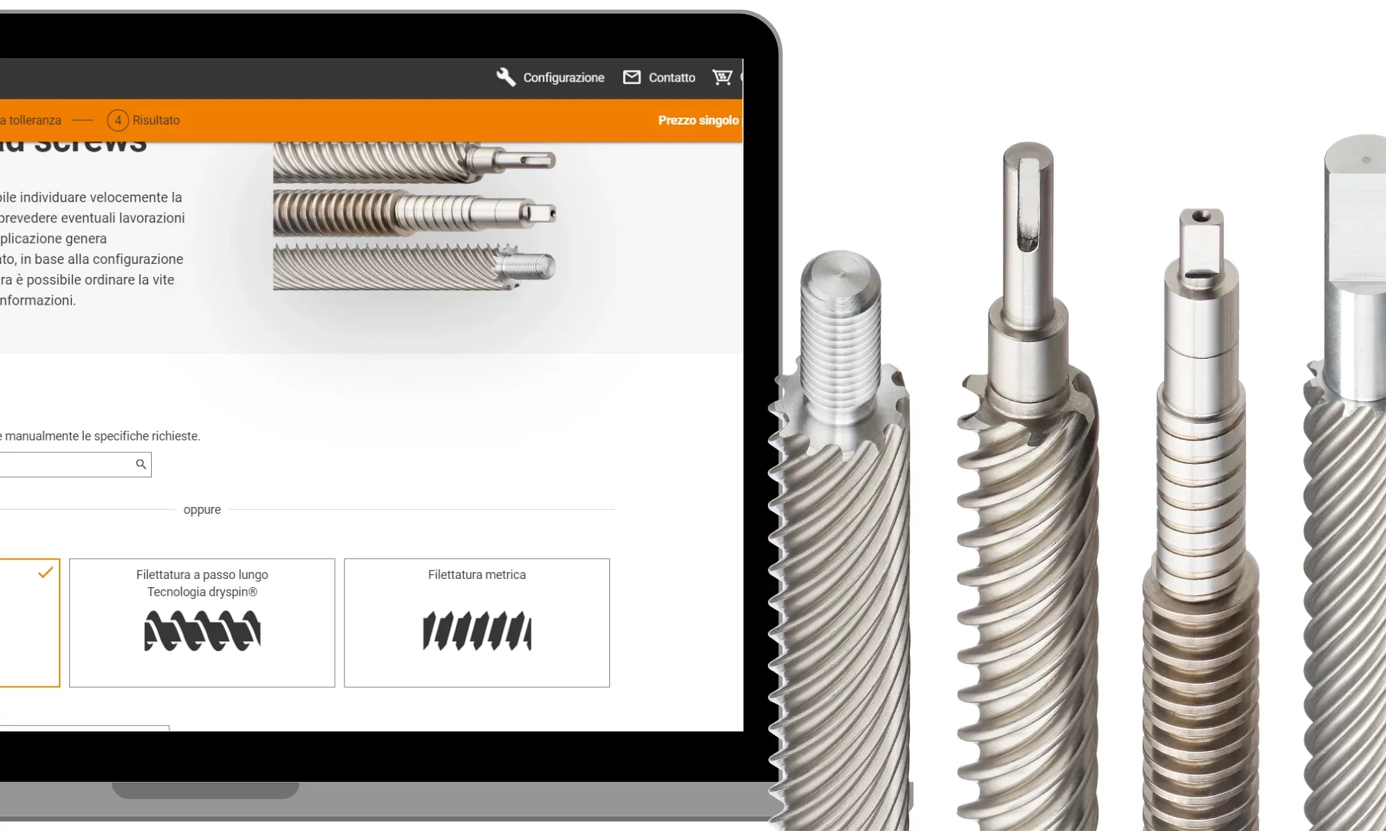 Configuratore lavorazioni codolo vite