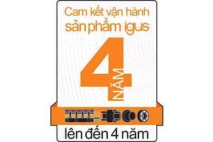 cam kết vận hành lên tới 4 năm cho sản phẩm igus
