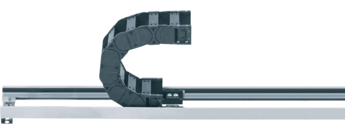 Energy chain accessories, guide trough