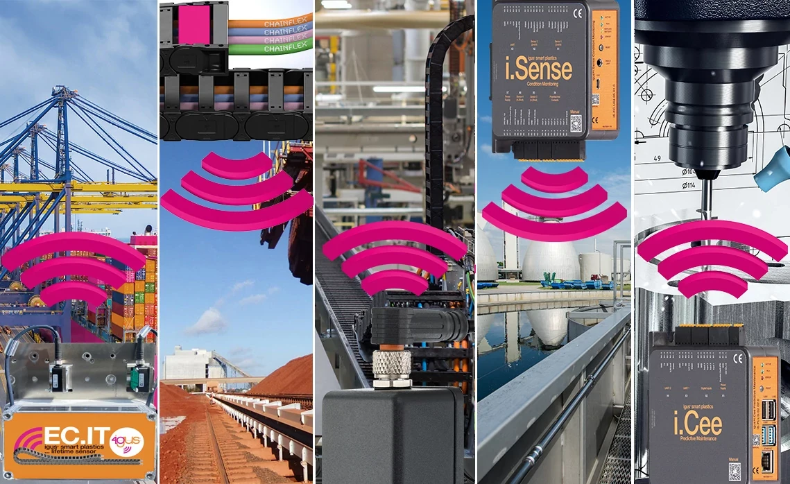 Application examples: smart plastics for energy chains + cables