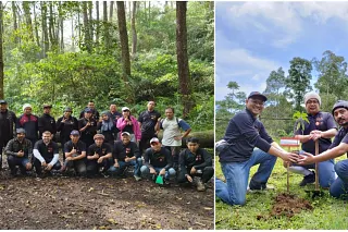 Employees of igus® Indonesia during planting