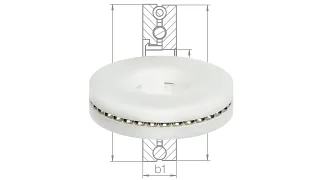 Ổ bi đỡ chặn có bản vẽ kỹ thuật