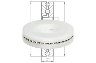 Thrust bearing with technical drawing