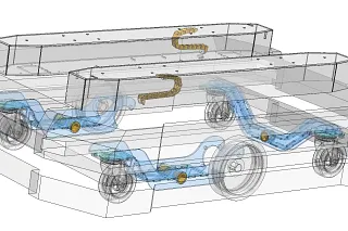 Technical drawing of the IntraBot Lift 550 with visible bearings
