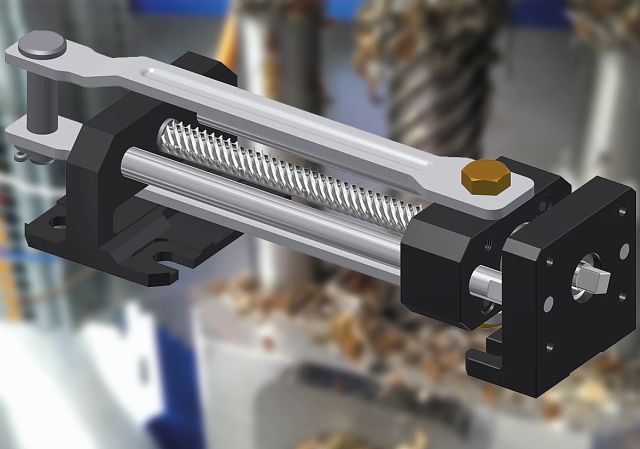 Highly precise linear drive with dryspin lead screw unit