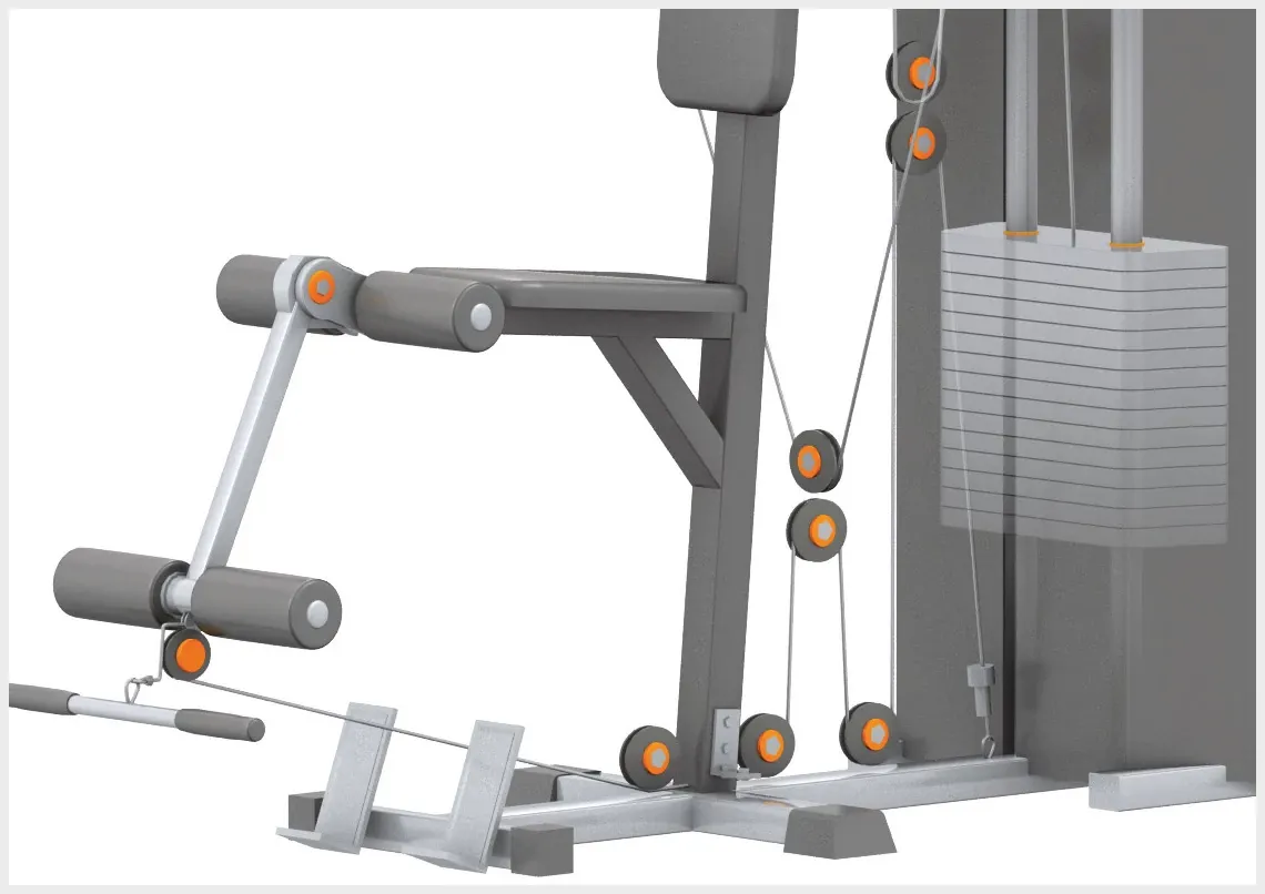 多功能健身器中的二頭肌訓練板