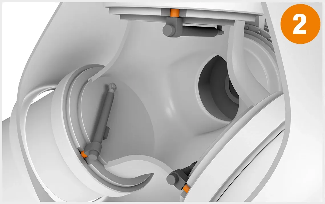 刀片角度調整系統中的滑動軸承