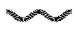 Bend radius of corrugated hoses