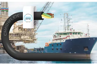 DNV logo with cable and ship