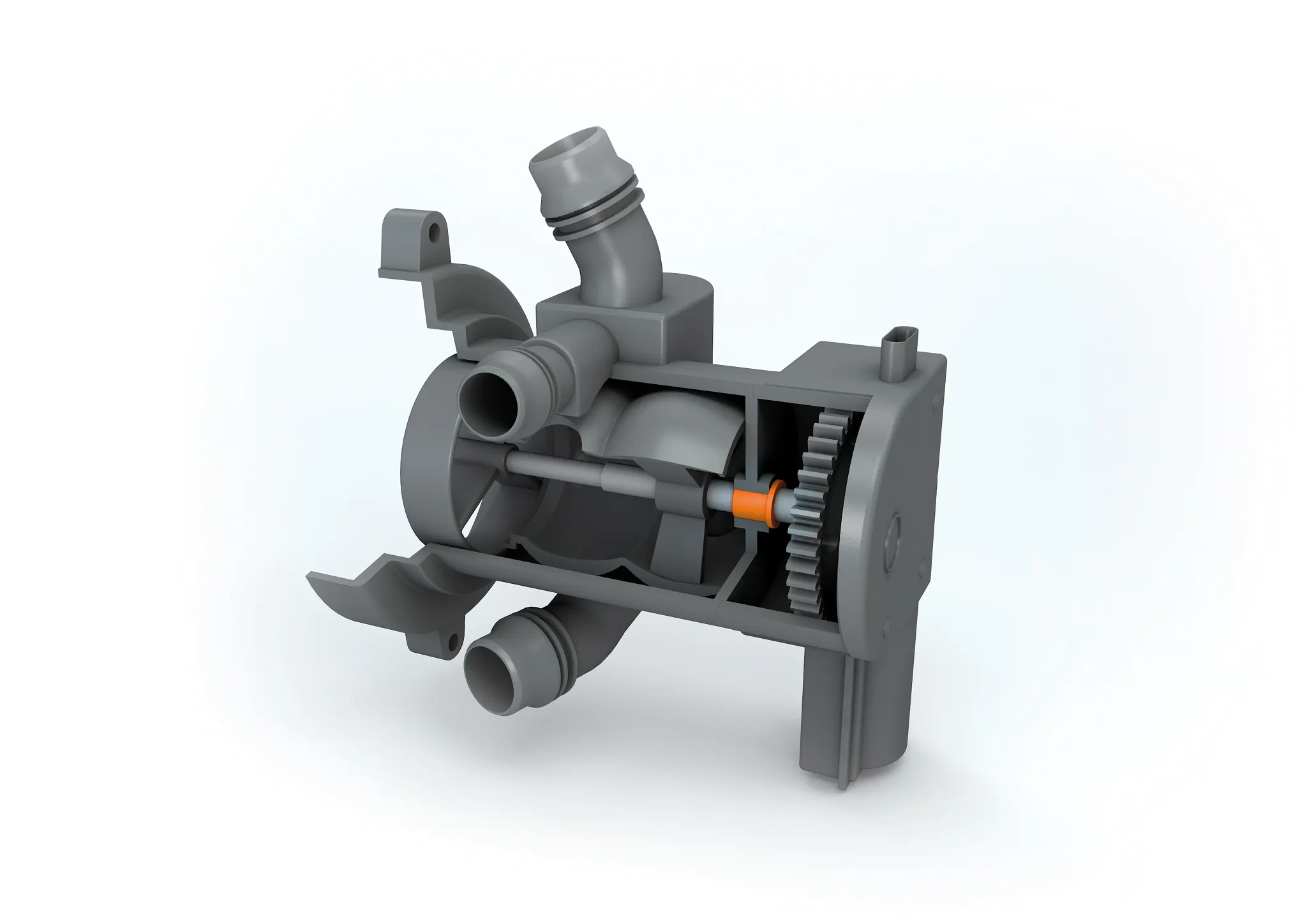 Plain bearing in the cooling water regulator