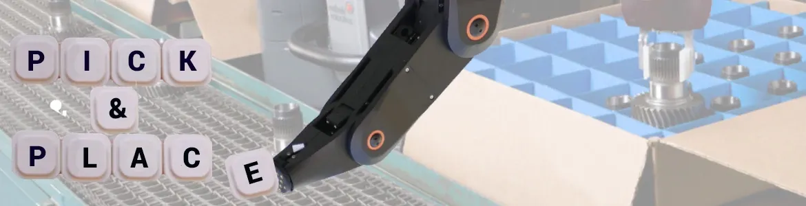 ロボットアームによるピックの実演& プレース