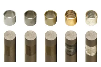 Różne materiały wału w teście porównawczym