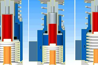 Kluzné ložisko v plnicím ventilu KHS