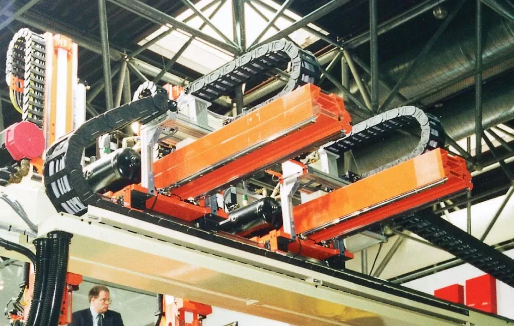 Mounted plastic cable carrier